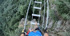 Tomáš zdokumentoval svoju adrenalínovú prechádzku po najdlhšom lanovom moste na Slovensku