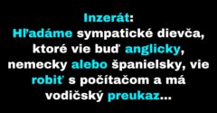 Blondínka navštívi šéfa ohľadom inzerátu (Vtip)