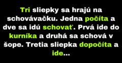 Tri sliepky sa hrajú na schovávačku (Vtip)