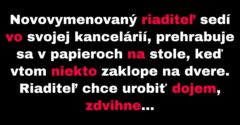 Nový riaditeľ sa snaží zapôsobiť na kolegov (Vtip)