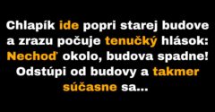 Chlapíkovi sa zjaví jeho strážny anjel (Vtip)