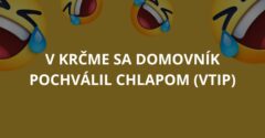 V krčme sa domovník pochválil chlapom (Vtip)