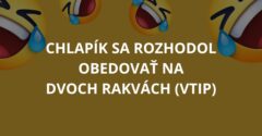 Chlapík sa rozhodol obedovať na dvoch rakvách (Vtip)