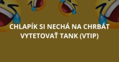 Chlapík si nechá na chrbát vytetovať tank (Vtip)