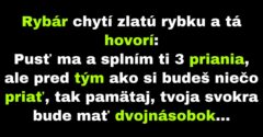 Zlatá rybka ponúkne rybárovi nezvyčajnú ponuku (Vtip)