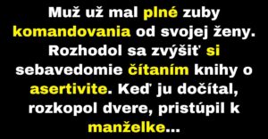 Muž už mal plné zuby komandovania od svojej ženy (Vtip)