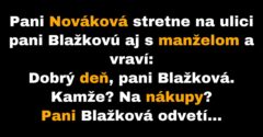 Pani Blažková objasní smrť svojho manžela (Vtip)