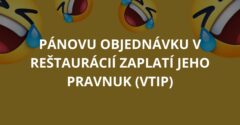Pánovu objednávku v reštaurácií zaplatí jeho pravnuk (Vtip)