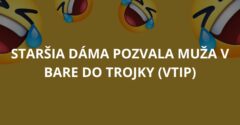 Staršia dáma pozvala muža v bare do trojky (Vtip)