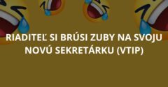 Riaditeľ si brúsi zuby na svoju novú sekretárku (Vtip)