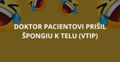 Doktor pacientovi prišil špongiu k telu (Vtip)