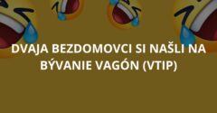 Dvaja bezdomovci si našli na bývanie vagón (Vtip)
