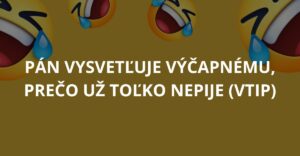 Pán vysvetľuje výčapnému, prečo už toľko nepije (Vtip)