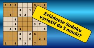 Nájdeš všetky čísla do 5 minút? Sudoku #1
